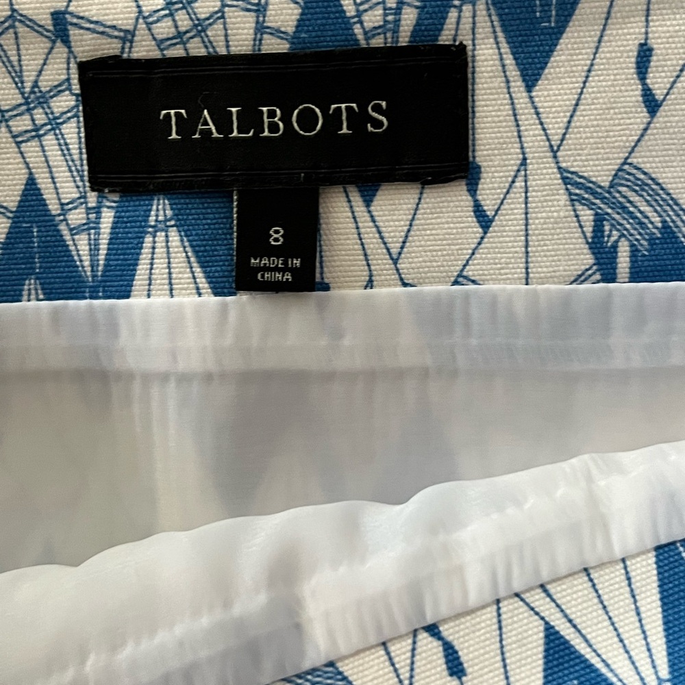 NWOT Talbots Flying Paper Plans Skirt Size 8 - Picture 4 of 6